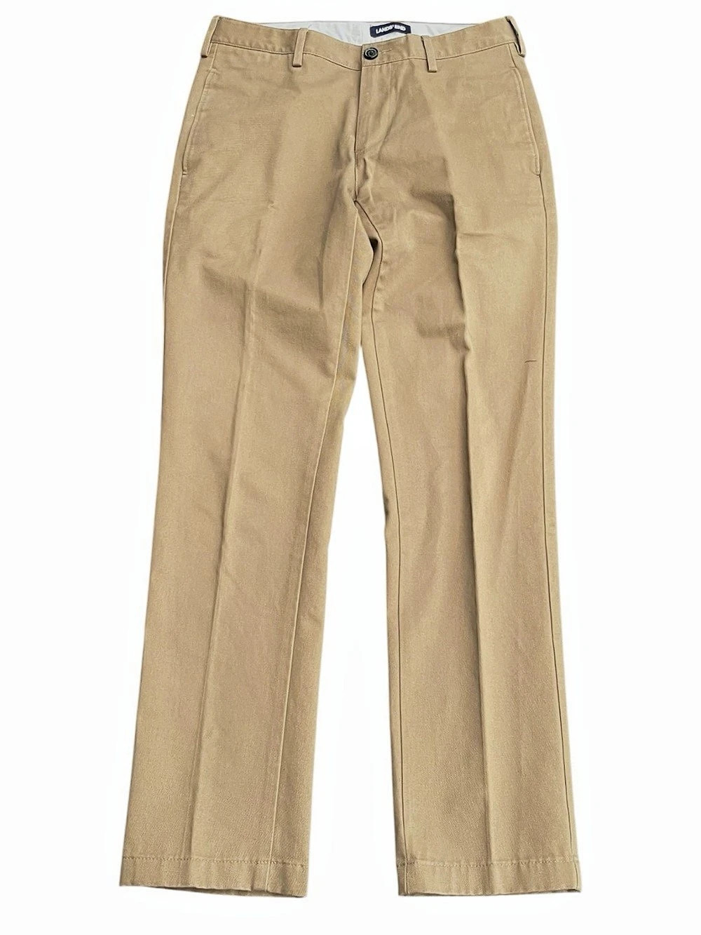 Lands' End Tan Slim Fit Cotton Chinos (30x30)